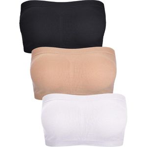 Bandeau BH voor Vrouwen - Gewatteerd, Strapless en Naadloos - Tube Top Design - Comfortabele BH met geen bandjes
