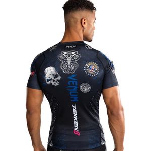 Venum x Tekken 8 Paul Phoenix Rashguard Zwart Blauw - S