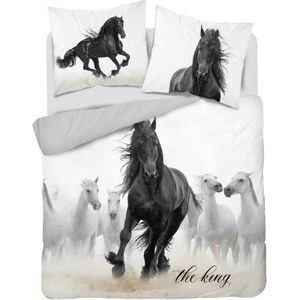 Dekbedovertrek Fries paard the king 220x200 cm