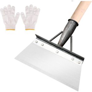 Multifunctionele tuinschop - Roestvrijstalen reinigingsschop - Buitentuinreiniging - Onkruidgereedschap - Met handschoenen - 20 cm .