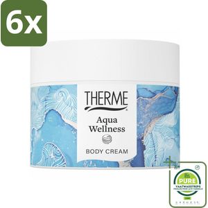Therme - Aqua Wellness - Bodycrème - Hydraterend - Verzorgend - 225gr - Voordeelverpakking - 6 stuks - Bodycrème - Hydraterende crème