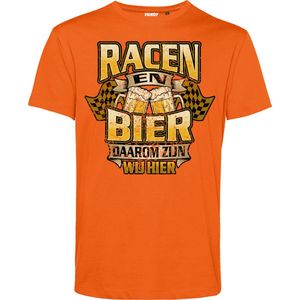 T-shirt Racen & Bier | GP Zandvoort | TT Assen | Zwarte Cross | Oranje | maat XS