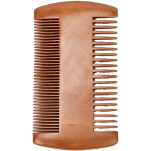 ARAMO® - Dubbelzijdige Houten Baardkam – Baard Anti-Klit Kam – Beard Comb – Beechwood – Ideaal Voor Baardolie