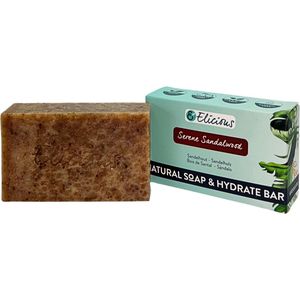 Elicious® - Natuurlijke Zeep - Sandelhout - Handgemaakte Zeep - Biologisch Afbreekbaar - Handzeep - Douchezeep - Halal - Plasticvrij - Alcoholvrij - Vegan - Dierproefvrij - 100gr