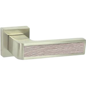 Domino® Deurklink CUBE-QR M9 - Zilver - Deurkruk, Deurbeslag, Deurklinken voor Binnen - Deurbeslag van aluminium - Deurklink voor kamerdeur, kantoordeur, kelderdeur en binnendeur