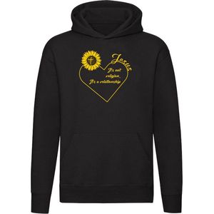 Jesus- Its not a religion… it's a relationship | geloof| relatie met god | jezus| zegeningen | bidden | liefde | zonnebloem | jezus kruis | gebed | Unisex | Trui | Hoodie | Sweater | Capuchon