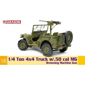 1:6 Dragon 75052 1/4-Ton 4x4 Truck w/M2 .50-cal Machine Gun Plastic Modelbouwpakket