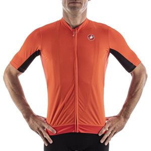 Castelli Vantaggio Jersey FZ Fietsshirt - Maat M  - Mannen - Rood/Zwart