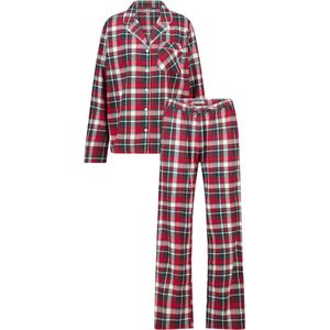 America Today flanellen pyjama Morgan rood/wit/groen