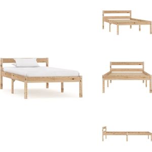 vidaXL Bedframe - Bedframe - Bed Frame - Bed Frames - Bedframe massief grenenhout 100x200 cm