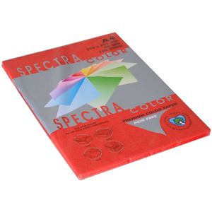 Papier - Rood - 80 gram - 210x297mm - A4 - Rood - Zuurvrij - 100vellen - Spectra - Gekleurd Papier