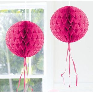 Decoratie bol fel roze 30 cm