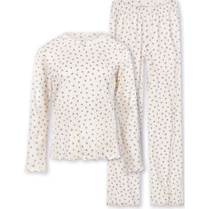 Little Label - emma pyjama dames - roosjes blauw - XS/ 34 - extra zachte bio-katoen