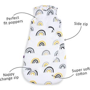 SnuzPouch Sleeping Bag 2.5 Tog – Mustard Rainbow 0-6m