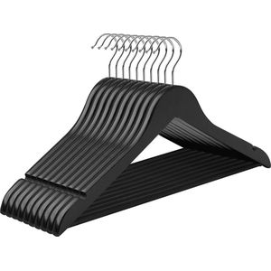 In And OutdoorMatch Kleerhangers Suzanne - 20 stuks Zwart - 360 Graden Draaibaar - Broekhangers - Antislip - 44,5 x 23 x 1,2 cm