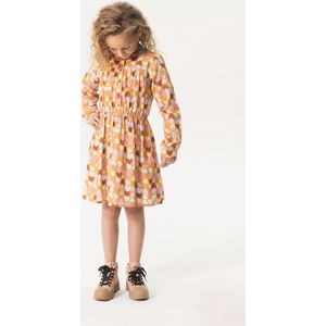 Sissy-Boy - Lichtbruine jurk met multicolour hartjesprint