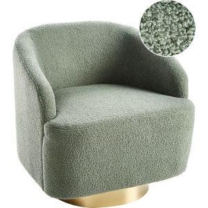 Fauteuil LAVIK Bouclé Lichtgroen
