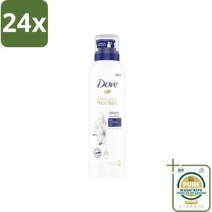 Dove Shower Foam - Deeply Nourishing - Cotton Oil - 200 ml - Voordeelverpakking - 24 stuks - Katoenzaadolie - Hydraterende douche