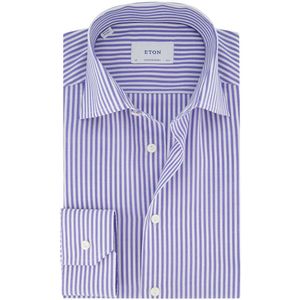 Eton - Contemporary Overhemd - Blauw Wit Gestreept