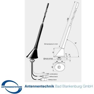 Actieve 16V Dakantenne - Antenne Bad Blankenburg - FM/DAB+