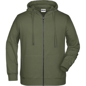 James and Nicholson Heren Basisrits Hoody (Olijf)