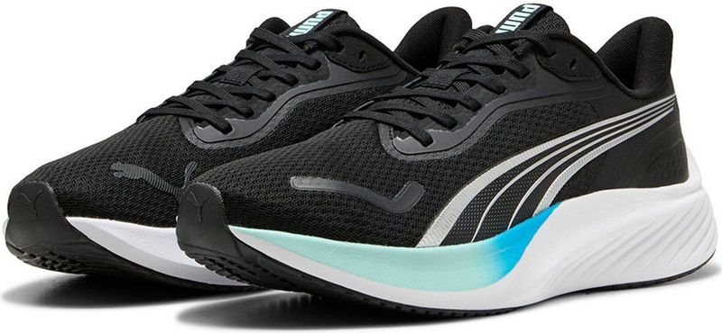 Puma - Pounce Lite - Hardloopschoenen - Zwart - Textiel/Synthetisch