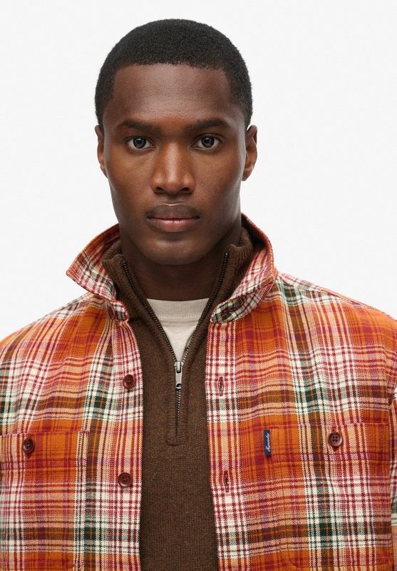 Superdry - Vintage geruit overshirt - Heren - Lange mouwen shirts