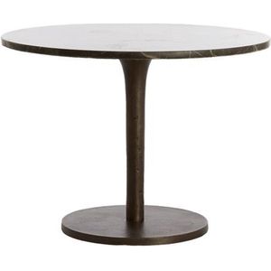 Light & Living Ronde Bijzettafel Pazo - Marmer - 61cm - Donkerbruin