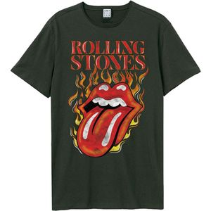 The Rolling Stones Amplified Collection - Hot Tongue Heren T-shirt - houtskool - XS