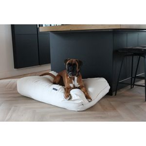 Dog's Companion - Hondenkussen gebroken wit double ribcord - XL - 140x95cm
