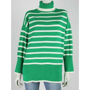 Trui Lilly - Groen met Ecru - Dames - One Size