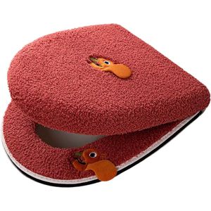 Nivard Wc Bril Hoes - Toiletbril Cover - Toiletbril - Wc Deksel - Toiletafdekking - Verwarmde Wc Bril - (Niet Elektrisch) - Zacht - Rood