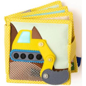 Jolly Designs Mijn Eerste Graafmachine - Mini Stil Boek - 18+ Maanden - Stil Boek voor Peuters - Educatief Speelgoed - Montessori Speelgoed - Ideaal Peutercadeau