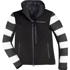 HolyFreedom Prison Softshell Zwart Wit Textiele Motorjas - Maat L - Jas