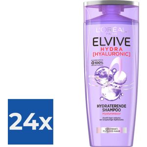 L’Oréal Paris Elvive Shampoo Hydra Hyaluronic Hydraterend - 250 ml - Voordeelverpakking 24 stuks