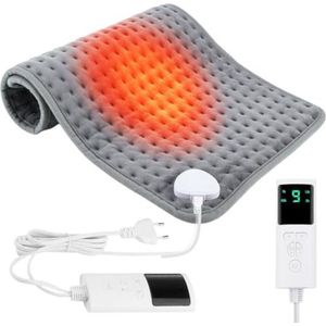 Warmtekussen oplaadbaar - Warmtekussen elektrisch - Warmtekussen nek en schouders - Grijs