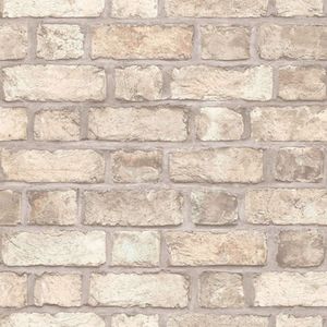 Noordwand Homestyle Behang Brick Wall beige en grijs
