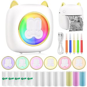 Azomor® Draagbare draadloze mini-fotoprinter met thermische technologie en accessoires