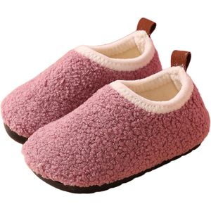 Winterpantoffels voor kinderen van katoen - Warme winterschoenen voor binnen - Comfortabele antislip enkelpantoffels - Zachte pluche pantoffels voor thuis - Verdikte herfst- en winterkatoenen schoenen - 24/25