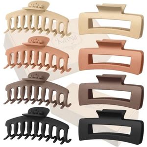 Grote haarspelden voor dik haar - 8 antislip haarklemmen voor perfect haarstyling