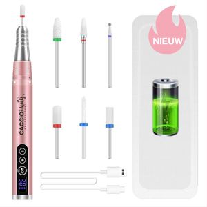 CACCIO® NAILS - Rosegoud 35000 RPM Wireless Nagelfrees - Draadloze Nagelfrees -Inclusief 6 bitjes-Draagbaar - Krachtig Elektrische Nagelvijl - Manicure/pedicure voeten en handen Acrylnagels-Gelnagels - Nagels - Nail Drill Machine - Professioneel