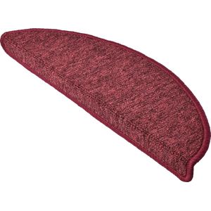 Beautissu Trapmatten ProStair - 15 stuks - 55x15 cm - trapmat zelfklevend afgerond - bordeaux