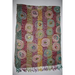 1001musthaves.com Meerkleurige wollen dames winter sjaal 70 x 180 cm