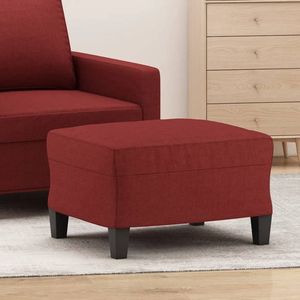 vidaXL Voetenbank - 60x50x41 cm - Stof - Wijnrood Voetenbank - Stoffen Voetenbank - Loungevoetbank - Voetenbank Rood - Vintage Voetenbank