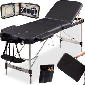 Arebos® massagetafel met 3 zones, inklapbaar, draagbaar, mobiele Massage Lounger