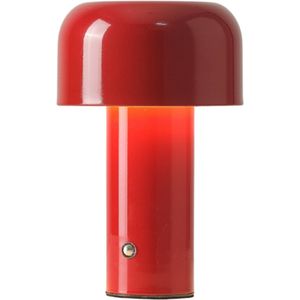 Trendup Tafel Lamp met Trendy Ontwerp – Touch Bediening Tafel Lamp met Luxe Ontwerp – LED Lamp met Accu – Warm Wit LED Licht – 21 cm - Rood