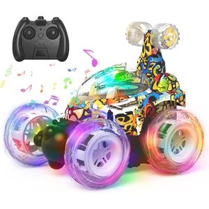 Afstandsbediening Auto 4WD - 360 Graden Rotatie, LED-verlichting en Muziekfunctie