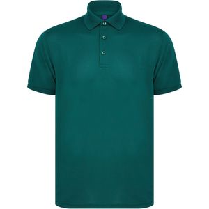 Henbury Herenpolo in gerecycleerd polyester H465 - Bottle Green - S
