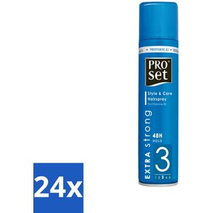 Proset - Haarspray - Extra Sterk - 48 uur Werking - 300 ml - Voordeelverpakking - 24 stuks