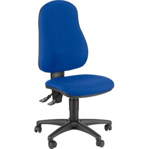 Topstar bureaustoel Point 600, permanent contactmechanisme, zonder armleuningen, doorlopende zitting, zwart of blauw